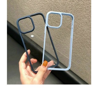 Ốp lưng iphone MEKA lưng trong chống ố viền mầu nhỏ cho iPHONE 11-> 14PM