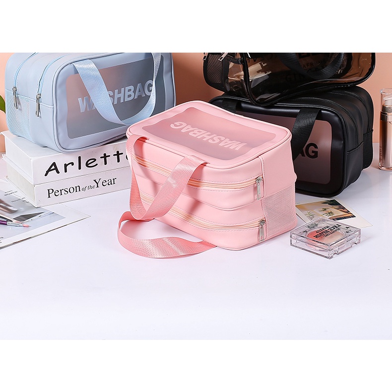 Ảnh Túi Đựng mỹ Phẩm Hai Ngăn Bamozo Washbag Có Tay Cầm Tiện Dụng 1
