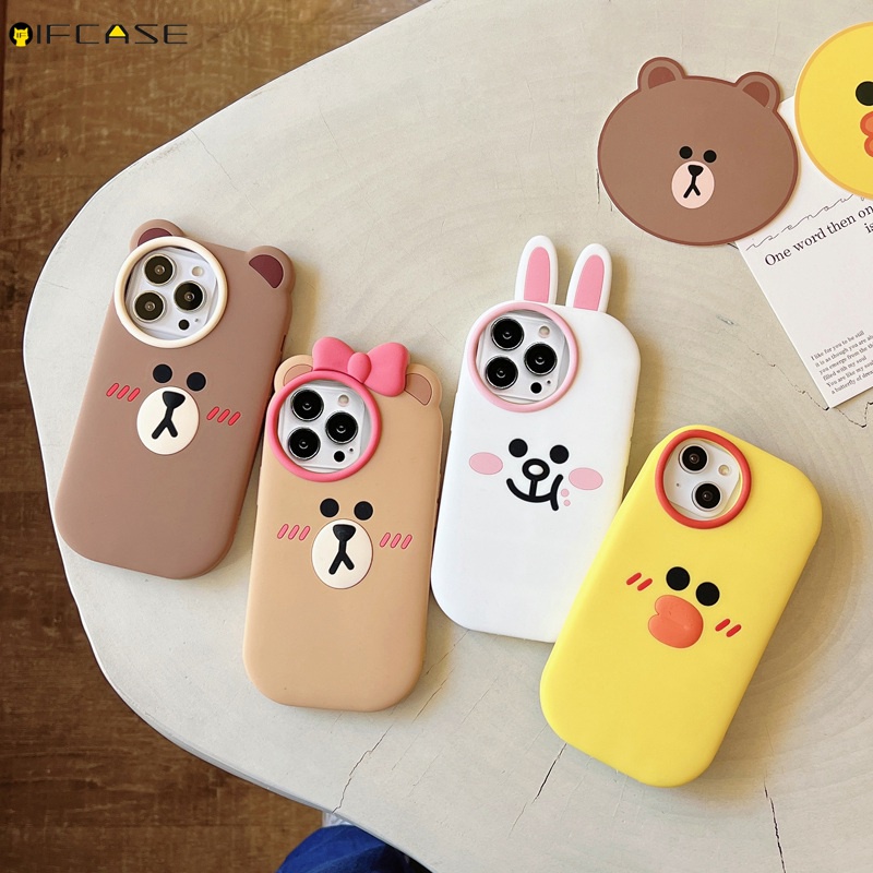 Ốp Điện Thoại Silicone Mềm Chống Sốc In Hình Thú Hoạt Hình Cho iPhone 14 Plus 14 13 12 Pro Max