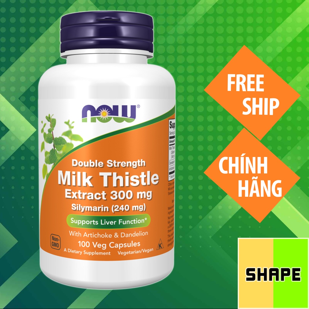Giải độc gan Double Strength Milk Thistle Extract Silymarin 300 mg