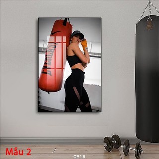 Tranh Treo Tường Trang Trí Phòng Gym - Tranh Treo Phòng Gym, Phòng Thể Dục Laminate Tráng Gương