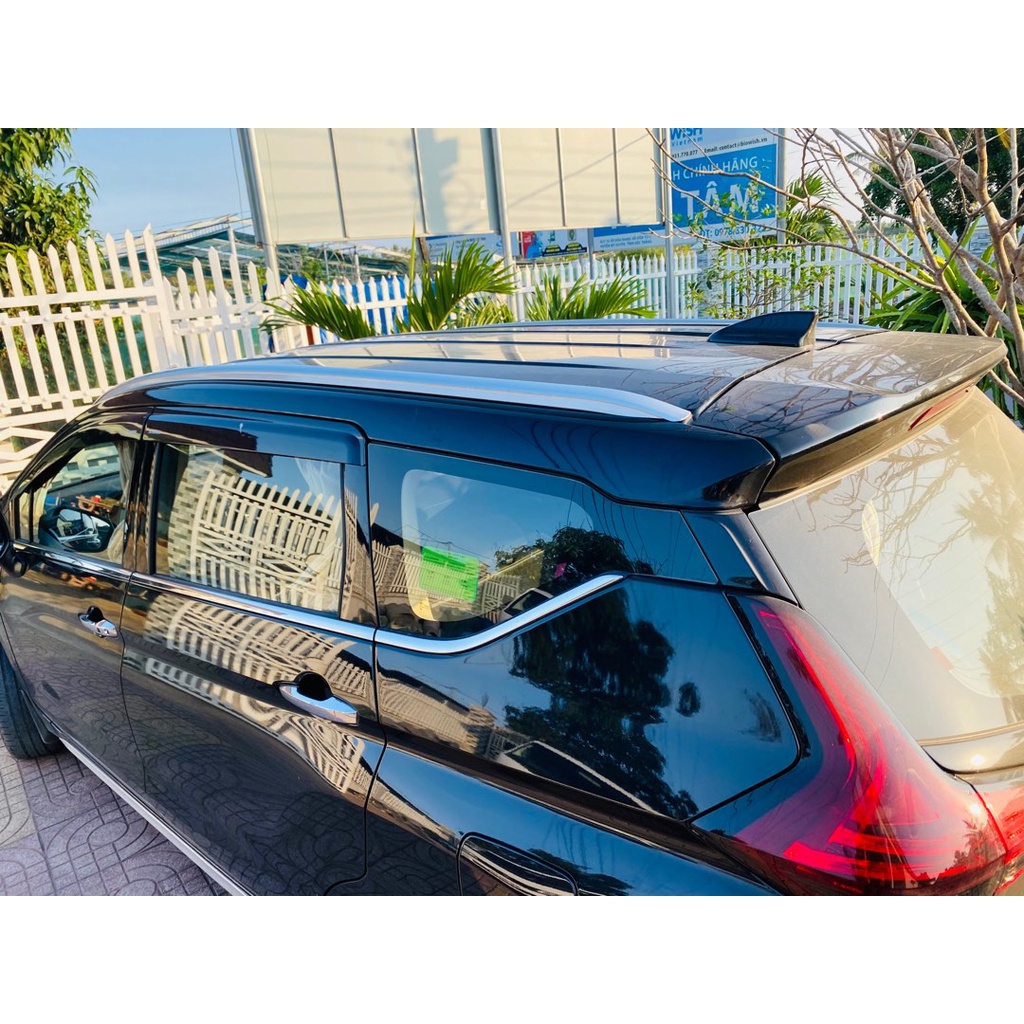 Thanh giá nóc xe Mitsubishi Xpander, Xpander Cross, Thanh nóc chân thấp,Chất liệu nhôm bạc cao cấp
