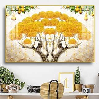 Tranh Tráng Gương Laminate - Treo Dành Cho Người Mệnh Kim - Cây Tài Lộc