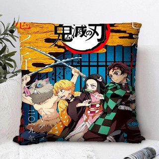 Phim Hoạt Hình Nhật Bản Anime Demon Slayer Kimetsu No Yaiba Zenitsu Nezuko In Một Mặt Polyester Ném Gối Vỏ Bọc Xe Ô Tô Vỏ Gối Trang Trí Nhà (Không Có Lõi Gối)