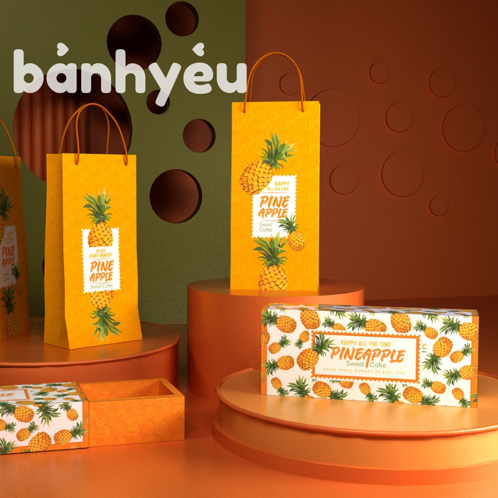 Hộp Đựng Bánh Dứa, Bánh Quy Đài Loan Cao Cấp Mẫu Mới (BBTC)