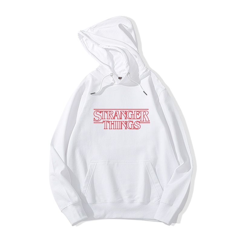 Mẫu Áo Hoodie Nam HappyFamily Form Rộng In Chữ STRANGER THINGS Chất Nỉ Cao Cấp