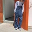 <<Có sẵn>> 018 Quần Yếm Denim Dáng Rộng Phong Cách Hàn Quốc Thời Trang Cho Nam Và Nữ