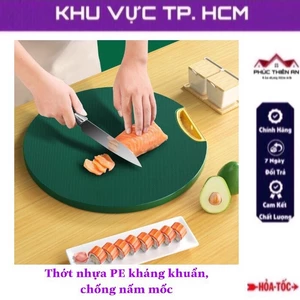Thớt nhựa PE kháng khuẩn, chống nấm mốc - móc treo xoay 360 độ