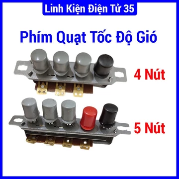 Công tắc số quạt 4 nút, 5 nút loại tròn, phím bấm quạt điện điều chỉnh tốc độ gió cho quạt cây, quạt bàn