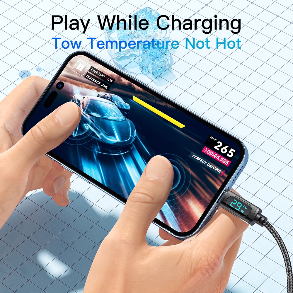 Ảnh Cáp sạc nhanh Essager PD 29W Type C Sang iP thích hợp cho Iphone 14 13 12 ProMax 1