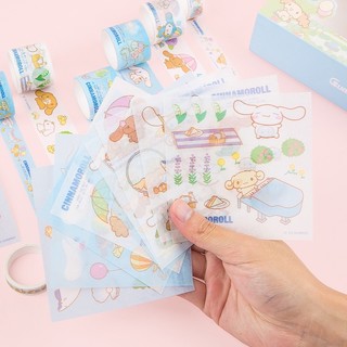 BUJO - Hộp 20 món washi tape và sticker dễ thương làm quà tặng 🐻🌸 chủ đề Cinnamoroll, Kuromi, My Melody, Pompom Purin ✨✨