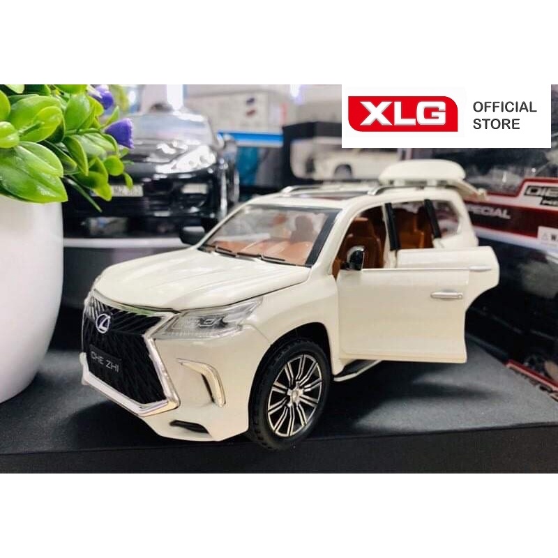 Ảnh Mô hình xe ô tô Lexus LX570 1:24 XLG bằng hợp kim có đèn led âm thanh 3