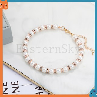 Vòng cổ ngọc trai thú cưng Vòng cổ mèo dễ thương Chó cỡ nhỏ và vừa Trang trí chó Kích thước có thể điều chỉnh