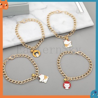 Mèo Thú Cưng Thẻ Dễ Thương Mèo Đen Trắng Vòng Cổ Nhôm Hợp Kim Vòng Cổ Thú Cưng Nhật Bản Mạ Điện Vòng Cổ Vàng Không Phai Màu Đai Hình Chuông Nhỏ
