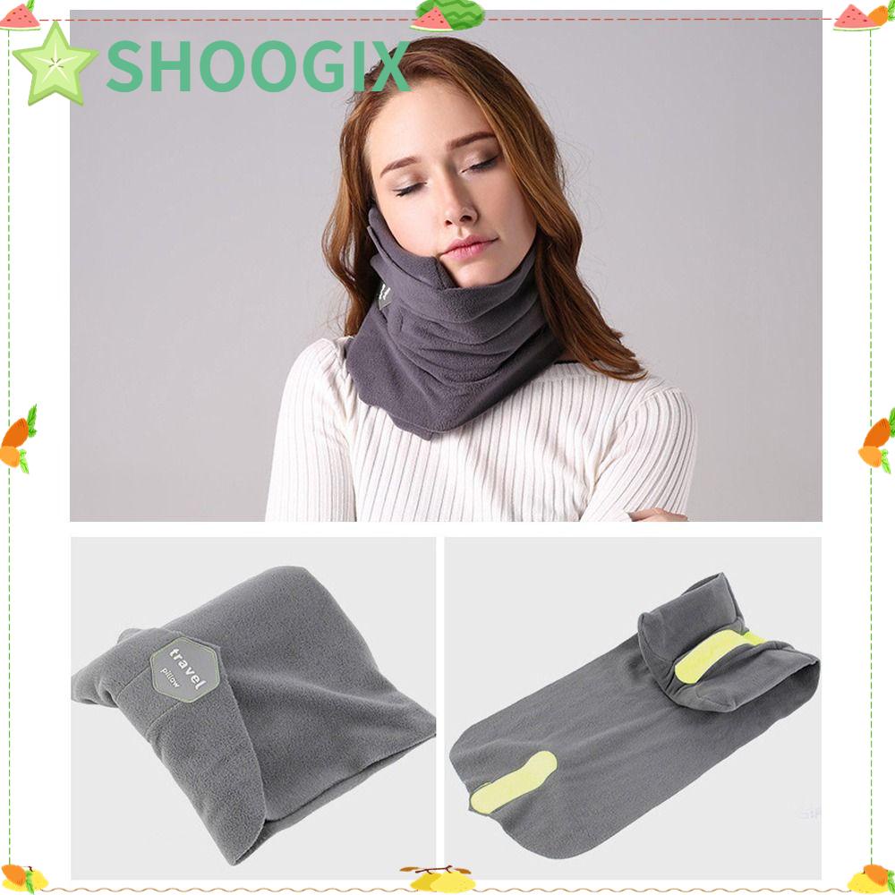 SHOOGIX Neck Support Pillow Portable Soft Comfortable Travel Neck Brace