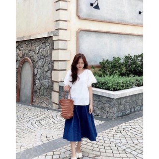 Áo thô Hàn form suông phối tay bồng Annie top Ma Vie
