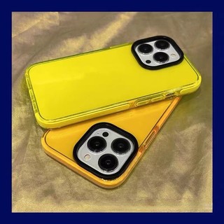 Ốp điện thoại bảo vệ trong suốt màu huỳnh quang thời trang cho iPhone 17 Pro Max 16 15 14 13 12 11 Vỏ mềm bảo vệ chống sốc