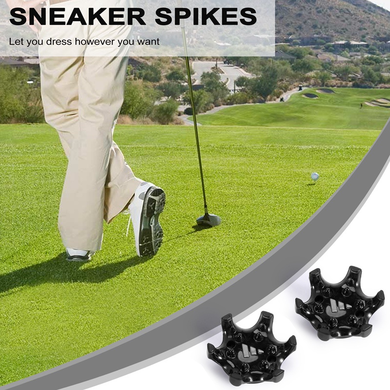 Dễ dàng thay thế Spikes Cleats Giày Golf Đen 20 + 1 Cái, Giày Golf Chống Trượt Đa Năng, Cờ Lê Spike Pin Giày Tẩy