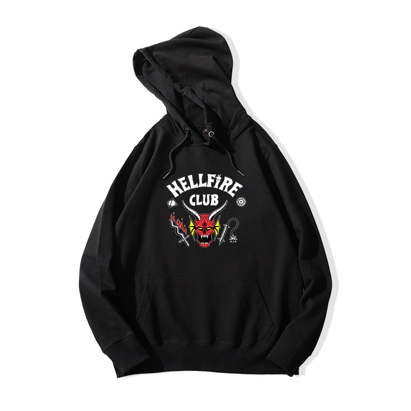 Áo Hoodie Nam HappyFamily Form Rộng In Chữ HELLFIRE CLUB Chất Nỉ Da Cá 100 Cao Cấp