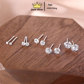 bông tai nụ đá , đeo tai , đeo mũi , chốt chắc chắn , bạc 925 - jena sliver