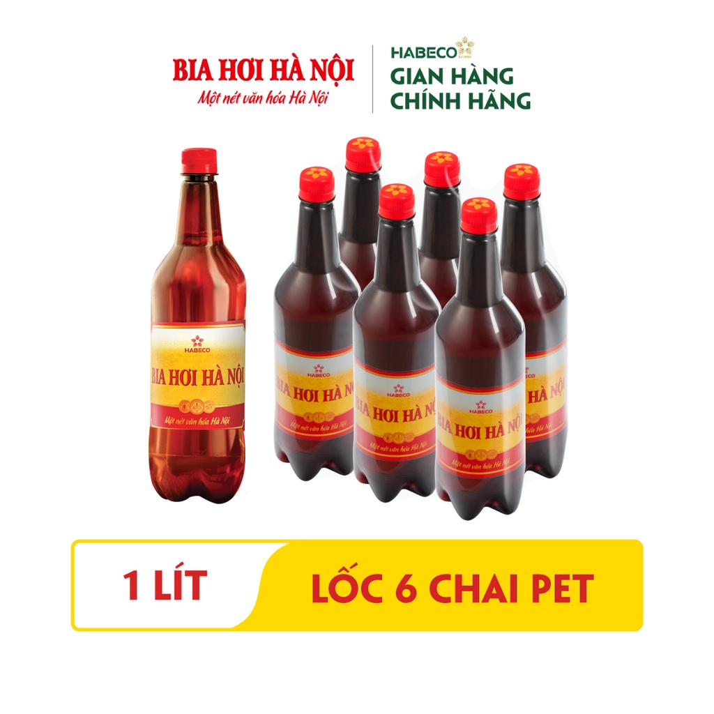 Ảnh COMBO 2 Lốc 6 chai Bia Hơi Hà Nội - HABECO (1 lít/ chai) 1