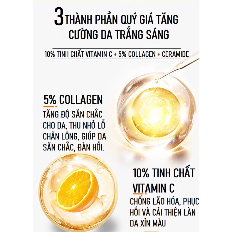 [Chính Hãng]Serum Vitamin C Disaar 30m Serum Trắng Sáng Da,Mờ Thâm Nám Dưỡng Ẩm, Cải Thiện Làn Da Xỉn Màu, Chống Lão Hoá