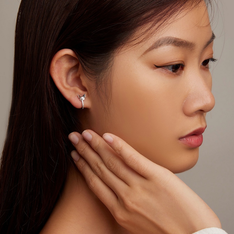 Bamoer Bông Tai Kiểu Kẹp Hình Bướm Đơn Giản Thời Trang Cho Nữ