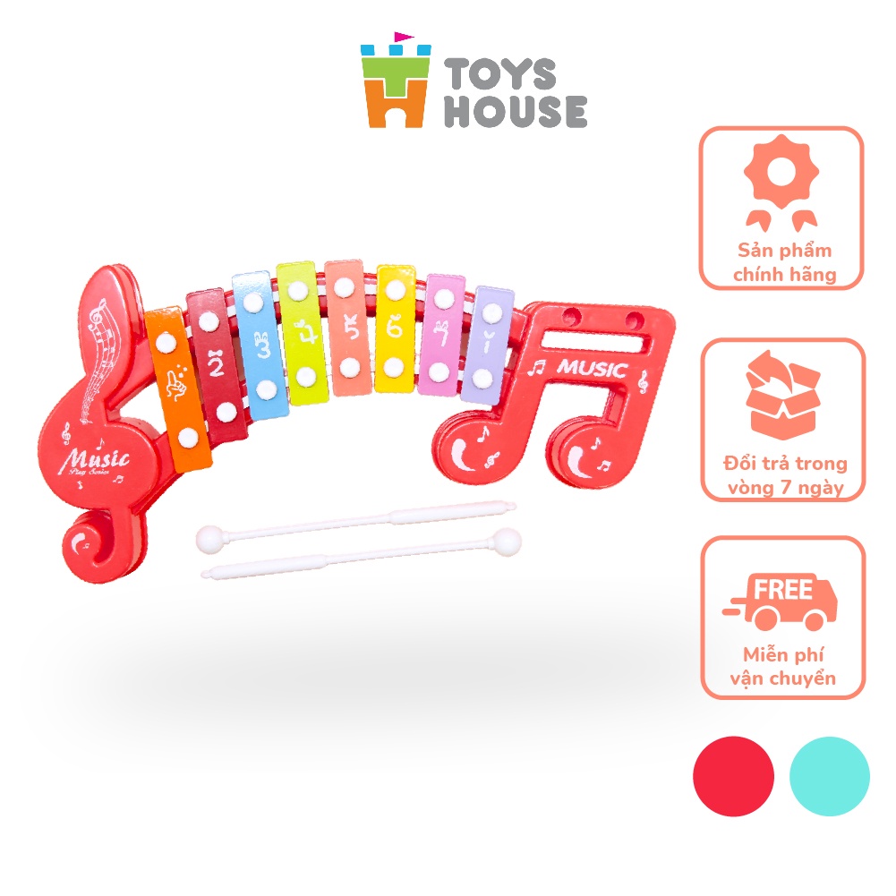 Ảnh Đồ chơi đàn gõ Xylophone cho bé 8 phím hình nốt nhạc cho bé Toyshouse 683-2 1