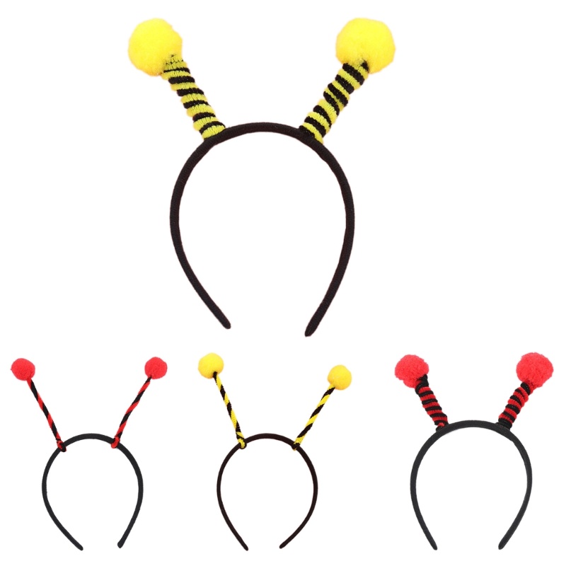 FL Bee Headband Ong Tentacle Hair Bands Côn Trùng Cosplay Phụ Kiện Tóc Cho Trẻ Em Phụ Nữ Ong Đảng Ủng Hộ Trang Trí