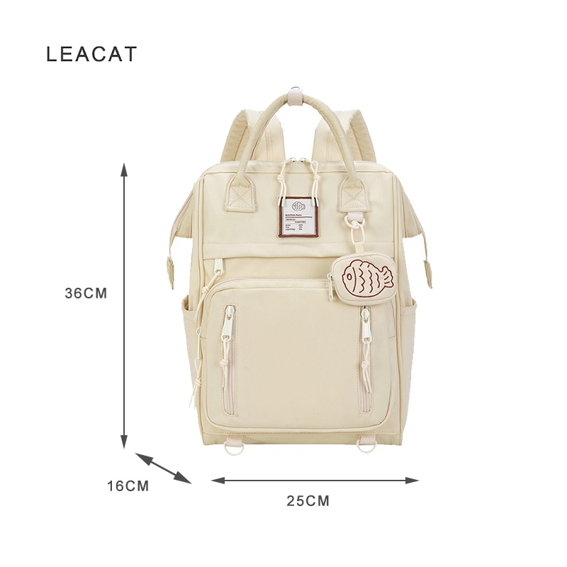 Ba lô nylon LEACAT kiểu dáng dễ thương xinh xắn cho nữ 14 inch | BigBuy360 - bigbuy360.vn