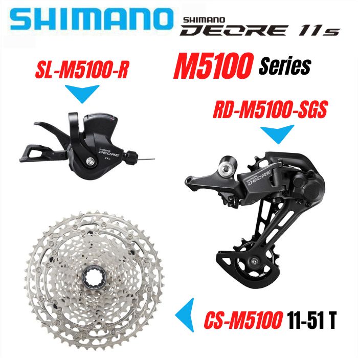 Mini Groupset Shimano Deore M5100 1x 11 Tốc Độ 11-51T Tay Bấm SL- M5100 ...