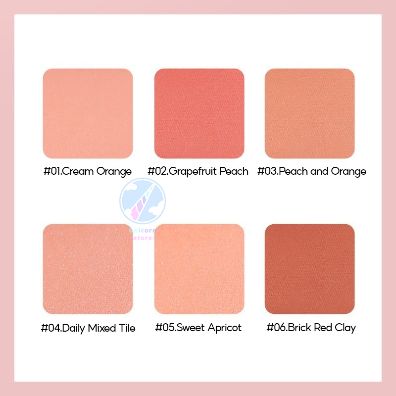 Phấn Má Hồng Kiềm Dầu Mịn Màng Lameila Colour Geometry Vitality Blush Kèm Cọ NO3042