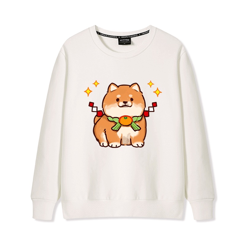 Áo Sweater Nữ HappyFamily In Hình Chú Chó Mập Ú Đáng Yêu Chất Cotton 100 Cao Cấp