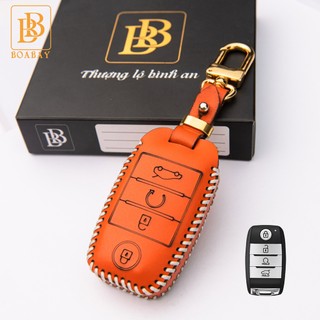 Bao Da Chìa Khóa Ô TÔ KIA Seltos, Sonet 21- 23 Caren 23 (4 nút bấm) Da bò thật hàng cao cấp bảo hành 2 năm nhiều màu sắc