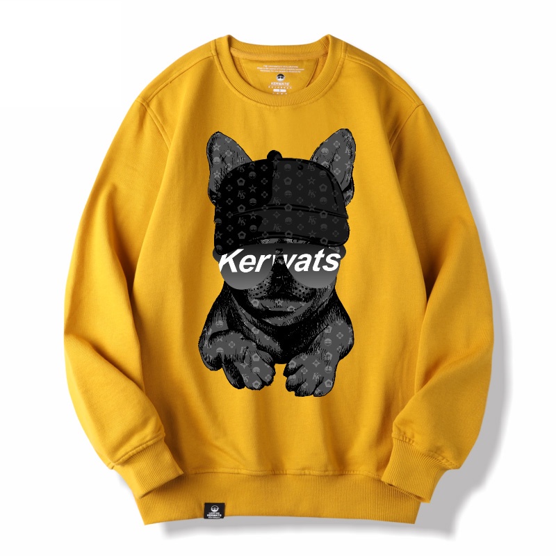 Áo Sweater Nam HappyFamily In Hình Chú Chó Pug Kervats Chất Cotton 100 Cao Cấp
