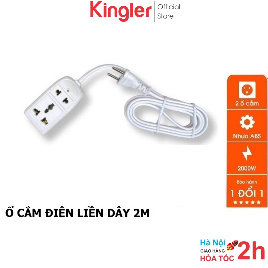 Ổ Cắm Điện Có Dây Nối Dài 2m - Hình ảnh thực tế