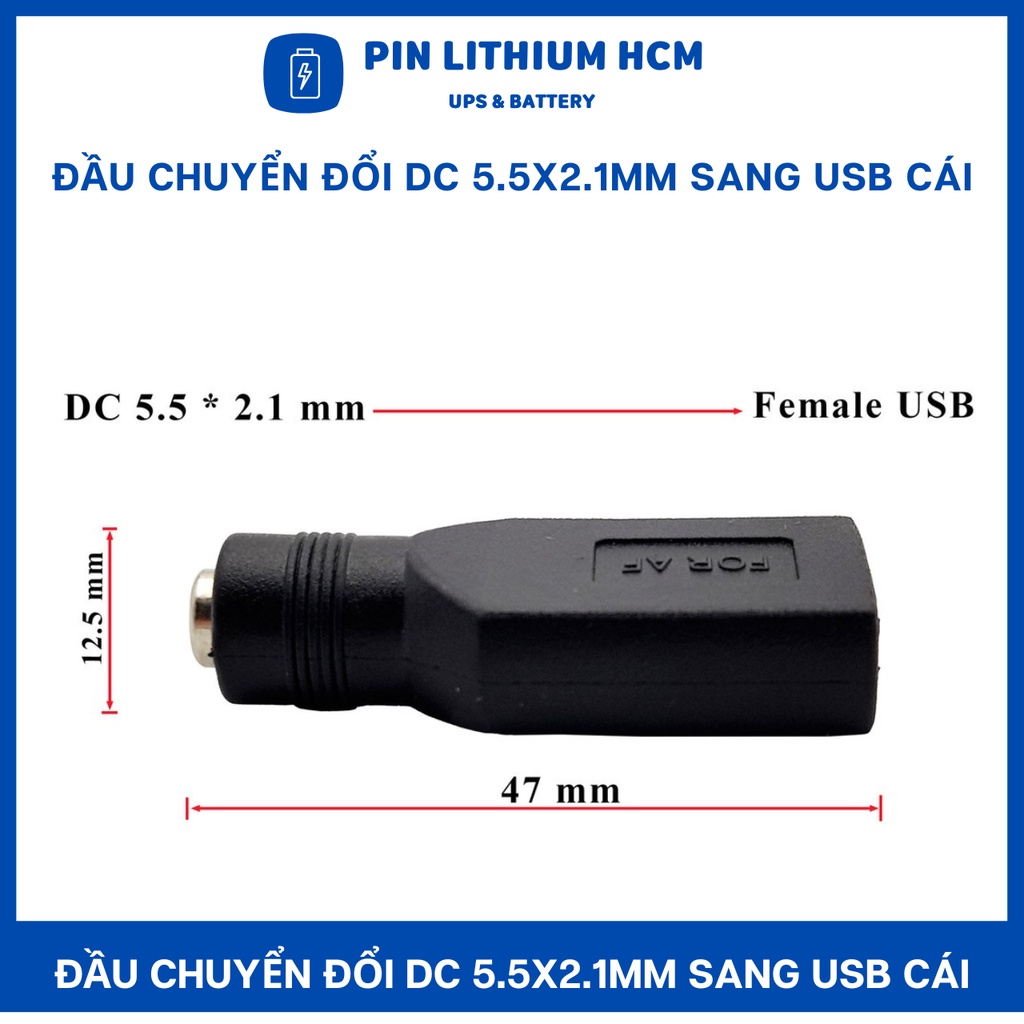 Đầu Chuyển đổi Dc 55x21mm Sang Usb Cái Shopee Việt Nam 3745