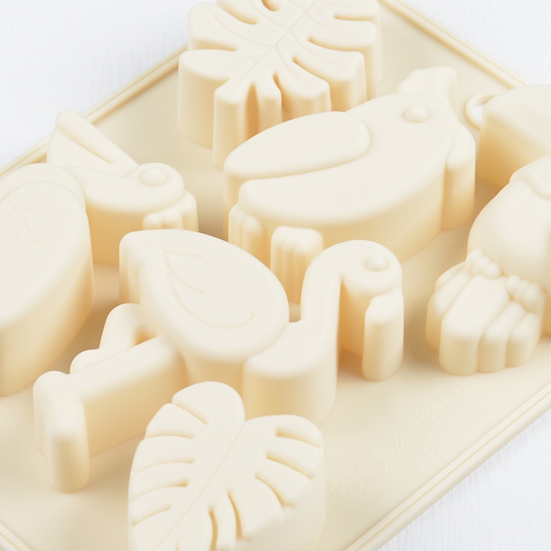 Khuôn Silicone Làm Bánh / Sô Cô La / Nến Thơm Hình Khủng Long / Chim Hồng Hạc
