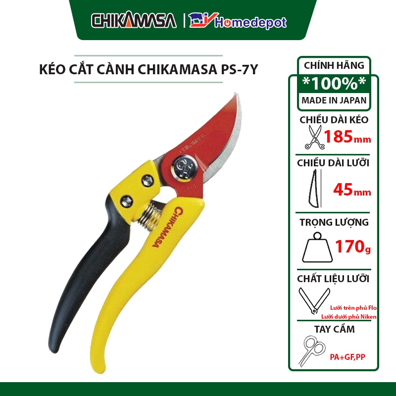Kéo cắt cành Nhật Bản Chikamasa PS-7Y