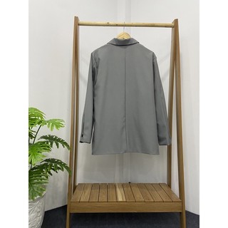 ÁO KHOÁC BlAZER NAM NỮ-ÁO KHOÁC VEST T-A-N THỜI TRANG UNISEX PHONG CÁCH HÀN QUỐC AV021 MÀU XANH VÀ XÁM