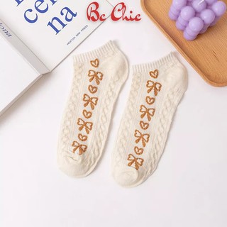 TẤT NỮ, TẤT CỔ NGẮN HÌNH NƠ KẾT HỢP HÌNH TRÁI TIM KUTE T779 BC_CHIC LINGERIE