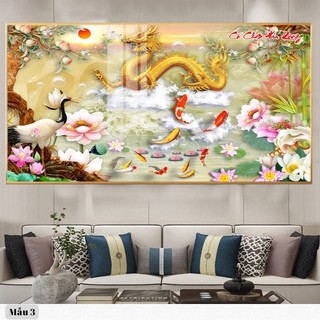 Tranh Tráng Gương Laminate - Treo Tường Dành Cho Người Tuổi Thìn - Rồng Vàng