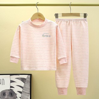 0-18Y Teen Bộ Đồ Ngủ Trẻ Em Hai Mảnh Cotton Nhiều Màu Sọc Giữ Ấm Đồ Ngủ Mùa Thu
