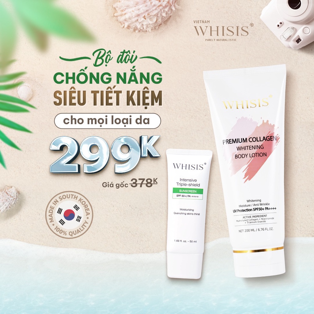 Ảnh COMBO 2 Kem Chống Nắng Làm Dịu Da Đa Chức Năng WHISIS Intensive Triple-Shield Sunscreen (SPF 50+/ PA++++) 50ml 2