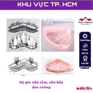 Kệ góc nhà tắm dán tường đa năng - tiện dụng, siêu bền