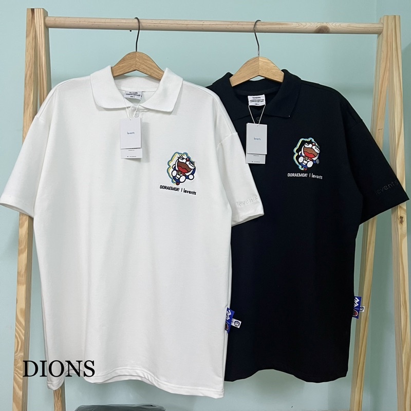 Áo Thun POLO LEVENTS DORAEMON MINI CAT Full Tag Vải Hãng LEVENT Chất Da ...
