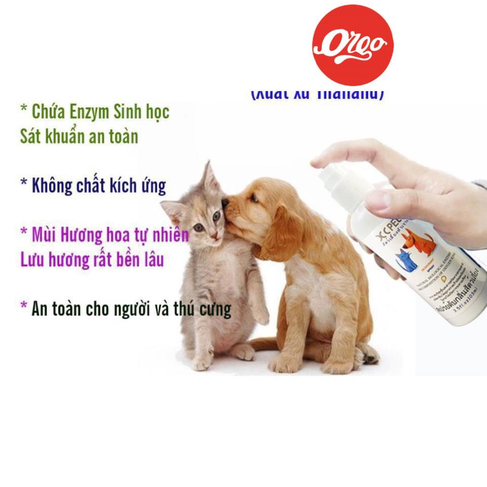 Nước hoa chó mèo Orgo- XC PET 100ml (Thailand) Xịt thơm và khử mùi hôi thú cưng An toàn cho sức khỏe thú nuôi