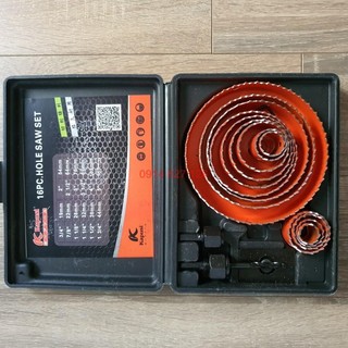 Bộ mũi khoan khoét lỗ thạch cao, lỗ gỗ hãng Kapusi 8 chi tiết (K-3681) và 16chi tiết (K-3683)