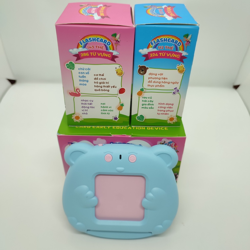 Máy đọc thẻ song ngữ tiếng Anh Việt cho bé update bản 510 từ vựng Binbibo