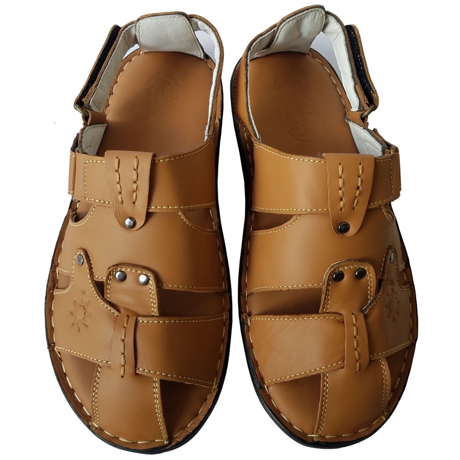 Giày Sandal Nam Bít Mũi Da Bò Thật BIGGBEN Cao Cấp HKD222